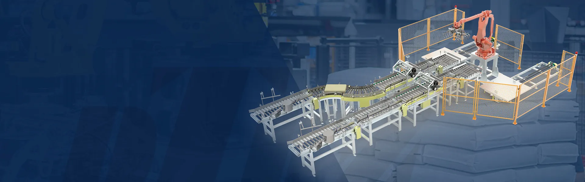 خط تعبئة متكامل للأكياس والشكائر والشوالات